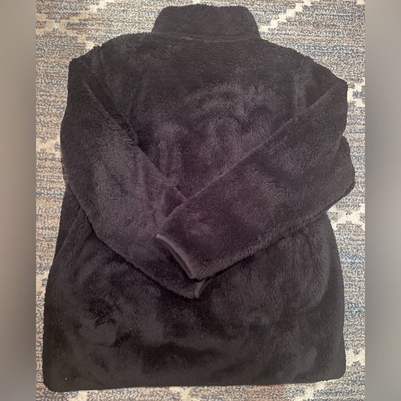 NWT Uniqlo Size L Black Fluffy Yarn Fleece Full-Zip Jacket - Picture 7 of 10